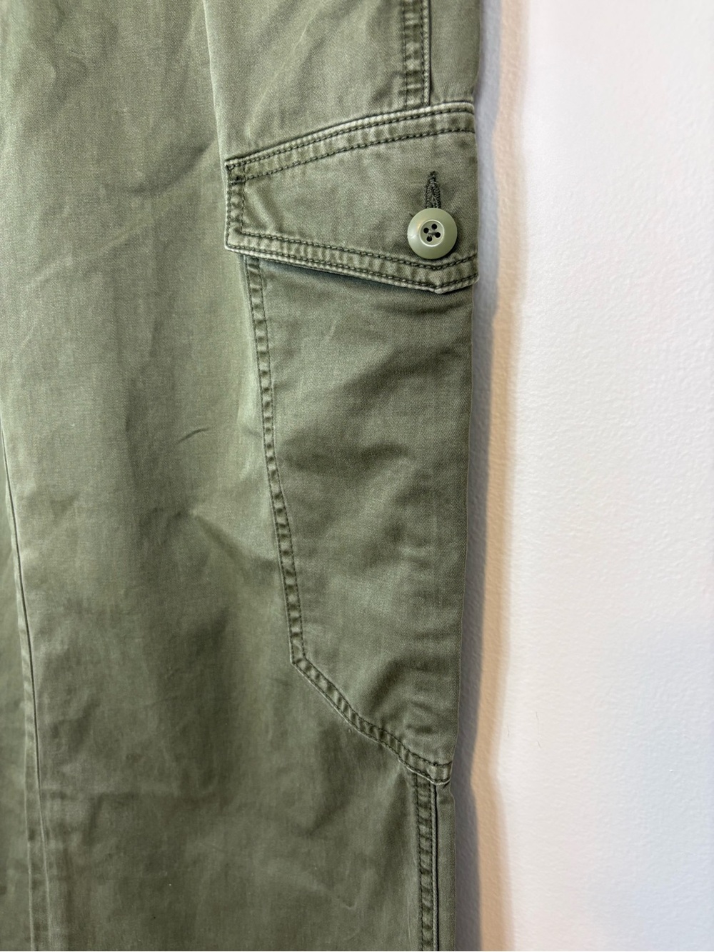 Veronica Beard Damara Cotton Wide-Leg Cargo Pants Sz 29 Cypress Green NWT - Picture 7 of 14